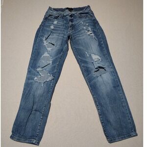 Judy Blue Distressed Women's Boyfriend Jeans Ripped Holes Denim Size 3/26 AA